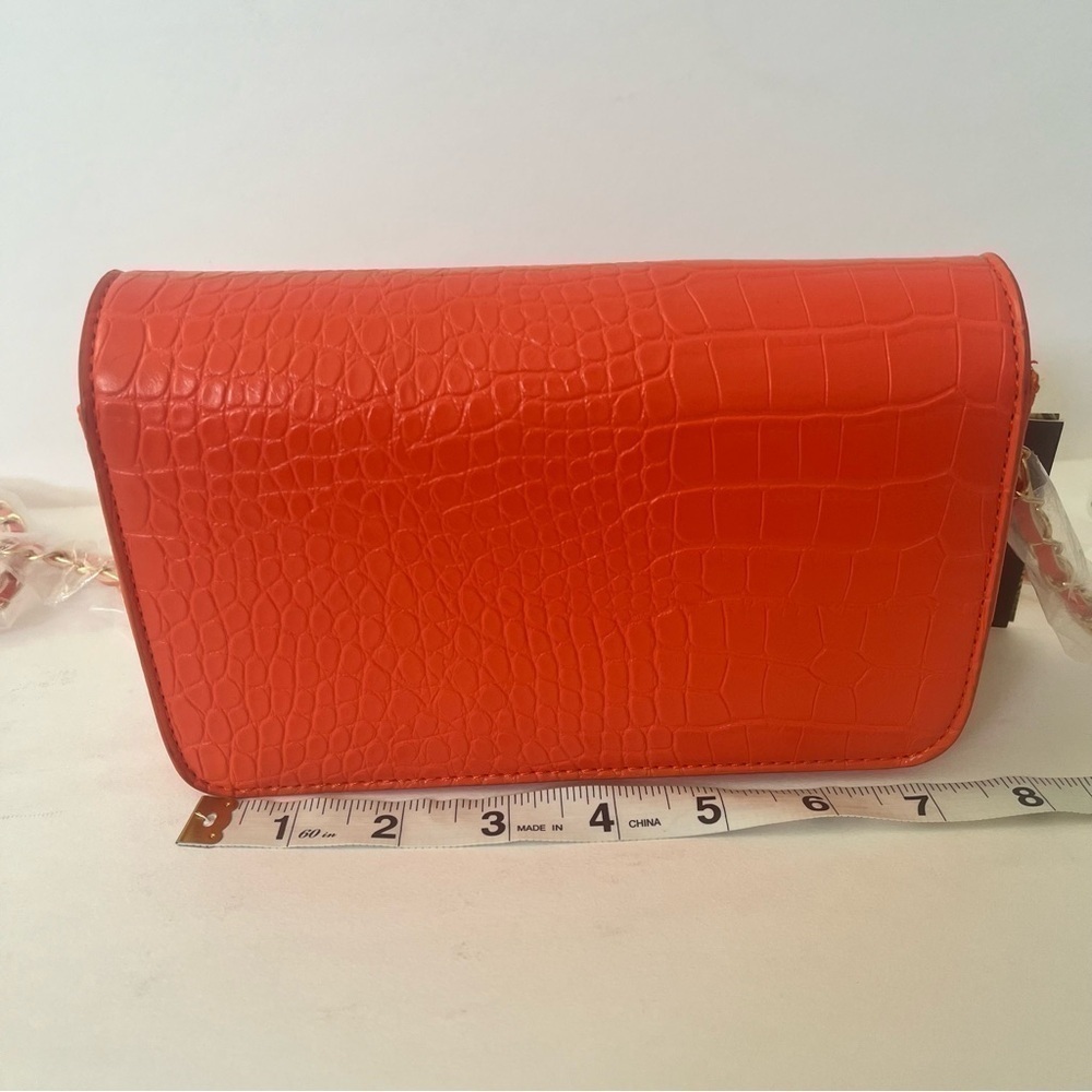 NWT Badgley Mischka Croco Crossbody Gold Chain Purse Handbag Small BM-4173 - Picture 4 of 10